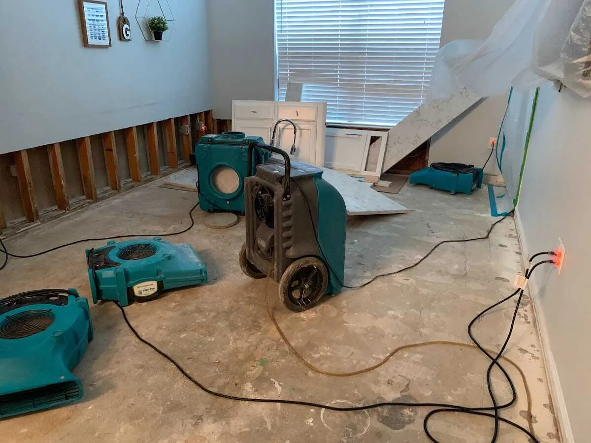 Dehumidifier in flood-cut room for Water Extraction & Removal in Ben Lomond